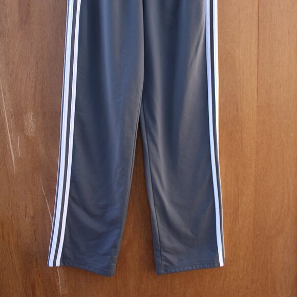 Adidas Boys Joggers Size Large 14/16 Gray with White Stripes - Picture 2 of 4